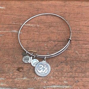 Alex & Ani Om charm bracelet